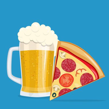 bira ve pizza.