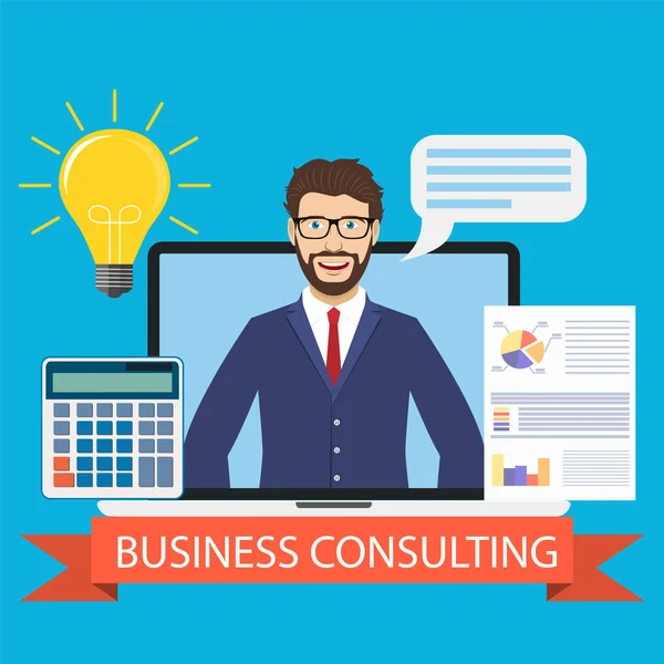 Concepto de consultoría empresarial — Vector de stock