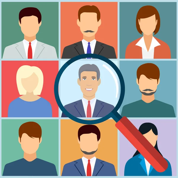 Human resources management select medewerker — Stockvector