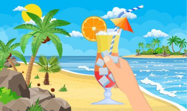 Soğuk bardak içmek, alkol kokteyl el