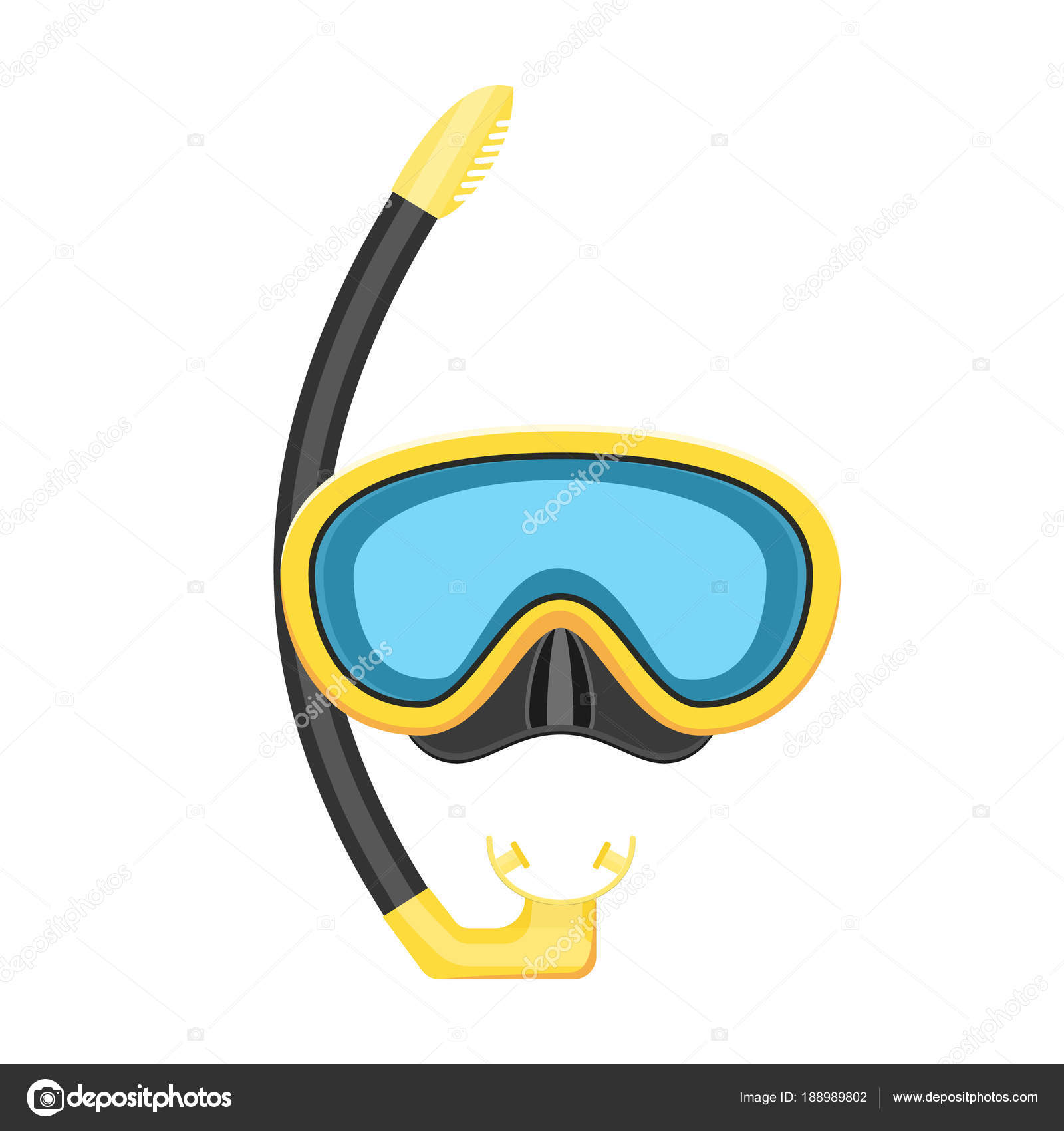 Scuba mask and snorkel Stock Vector by ©drogatnev 188989802