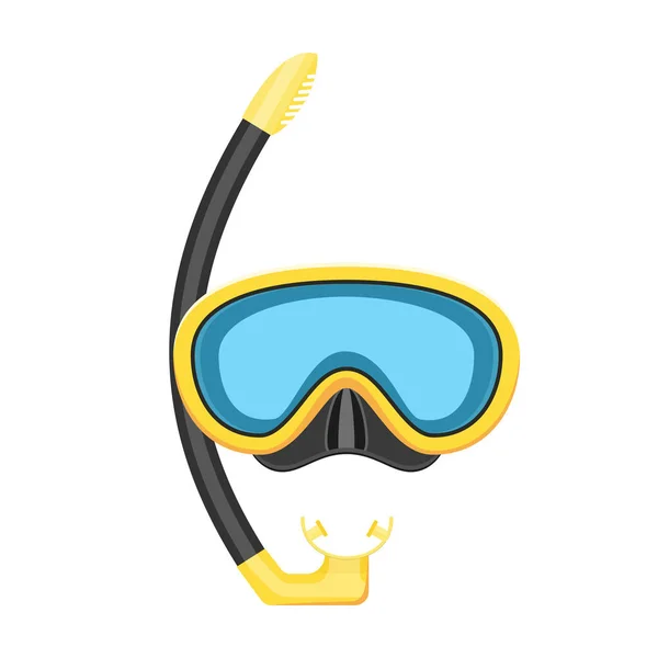 Máscara de buceo y snorkel — Vector de stock