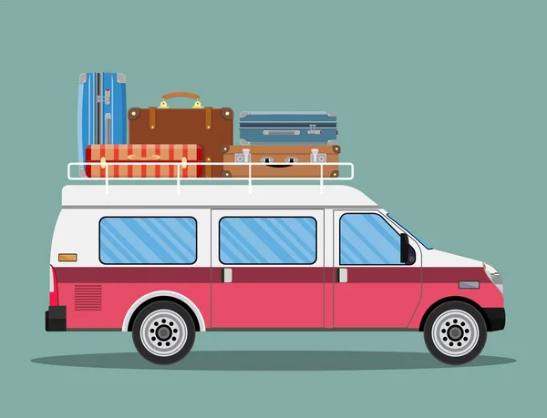 Retro reizen van — Stockvector