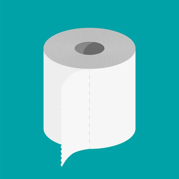 Rouleau blanc de papier toilette . — Image vectorielle