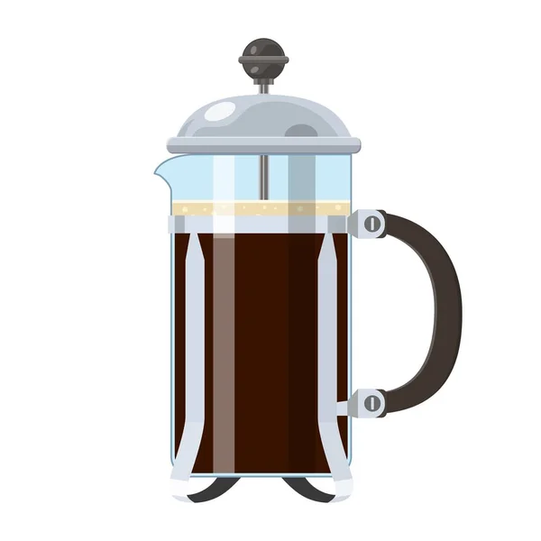 French press coffee icon — Stock Vector