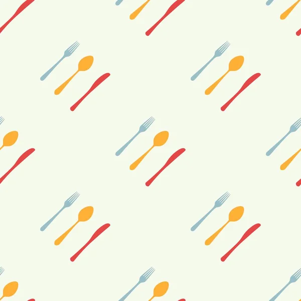 Cutlery icon seamless pattern. — Stock Vector