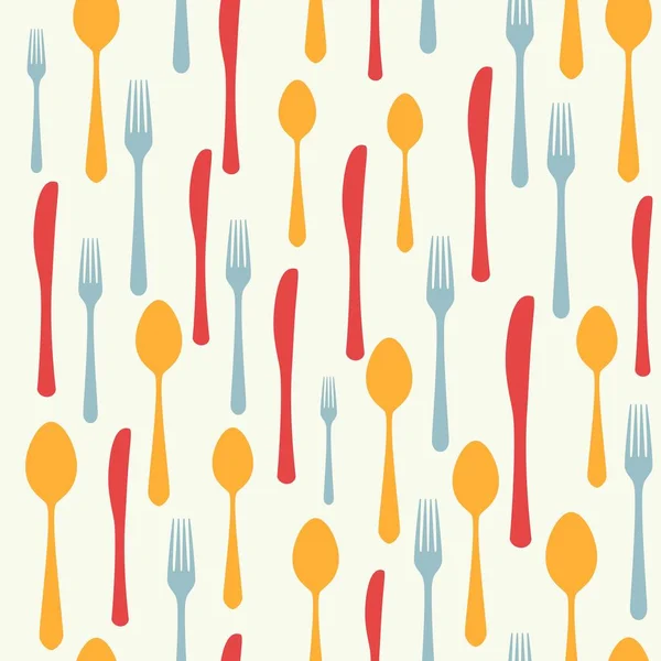 Cutlery icon seamless pattern. — 스톡 벡터
