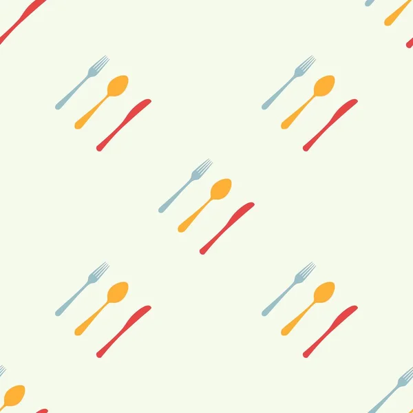 Cutlery icon seamless pattern. — Stock Vector