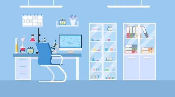 Chemische laboratoriumwetenschap en -technologie — Stockvector