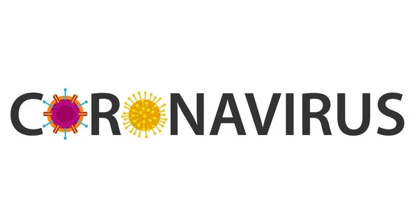 Coronavirus-Ikone, Roman 2019-ncov — Stockvektor