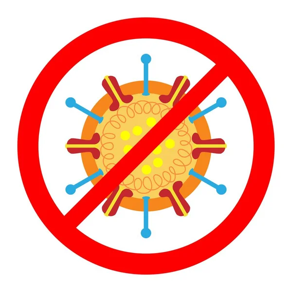 Zastavte koronavirus. Ohnisko koronaviru. — Stockový vektor