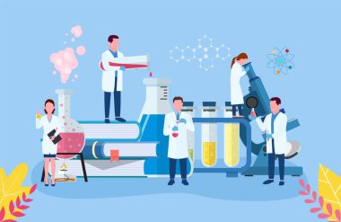 Medical laboratory research with science glass