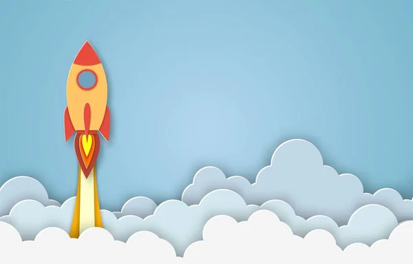 Rocket per il progetto di startup business — Vettoriale Stock