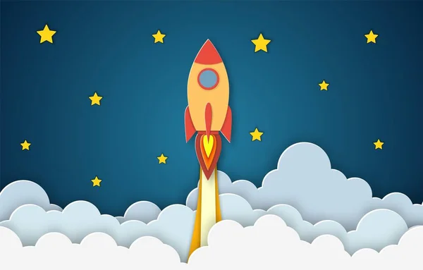 Rocket per il progetto di startup business — Vettoriale Stock