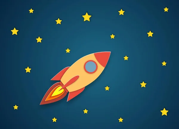 Rocket per il progetto di startup business — Vettoriale Stock