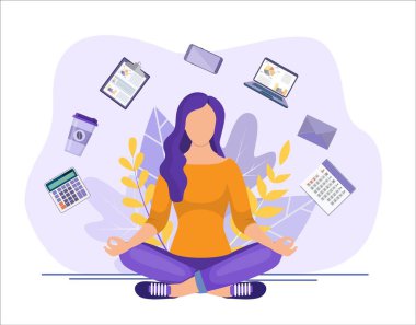 İş yoga konsepti.