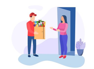 kurye karakter dağıtım ikonu