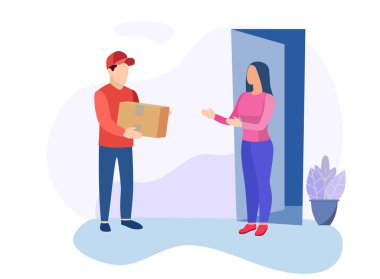 kurye karakter dağıtım ikonu