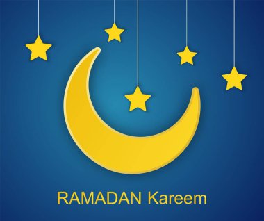 3D kağıt kesikli Ramazan Kareem tasarımı