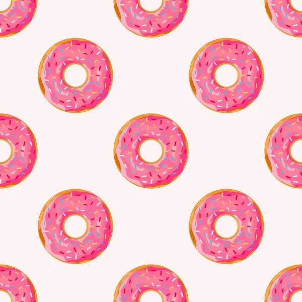Donuts nahtloses Muster — Stockvektor