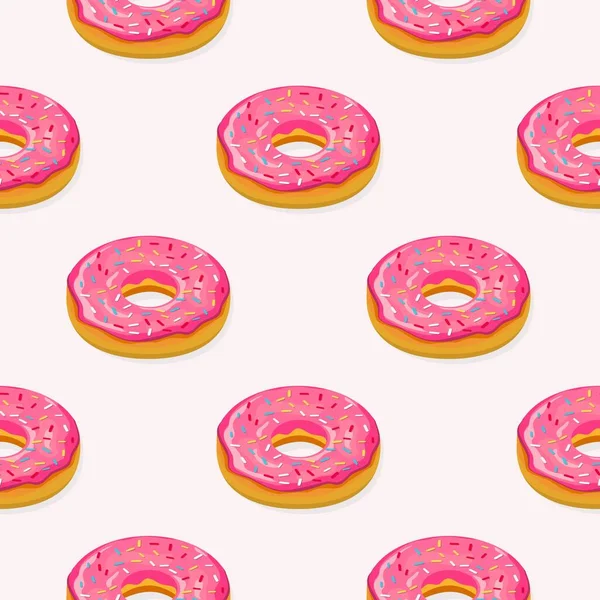 Donuts nahtloses Muster — Stockvektor