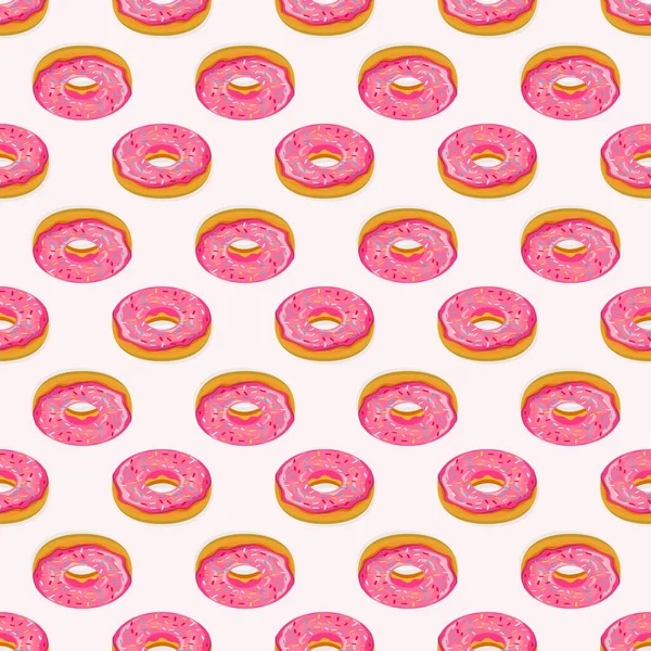 Donuts sem costura padrão —  Vetores de Stock