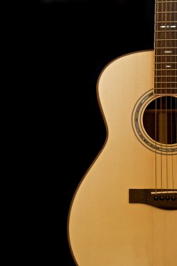 siyah akustik gitar