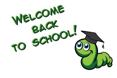 Şapkalı vektör yeşil kitap kurdu