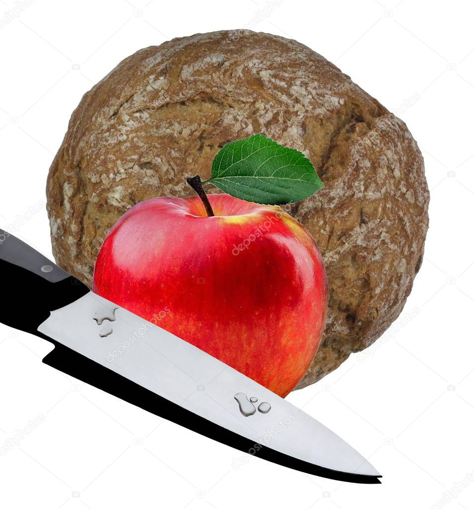 Bread with apple