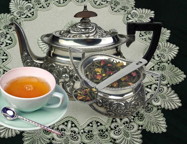 Teacup on white background — Stock Photo, Image
