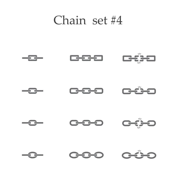 Cadena set cuatro — Archivo Imágenes Vectoriales