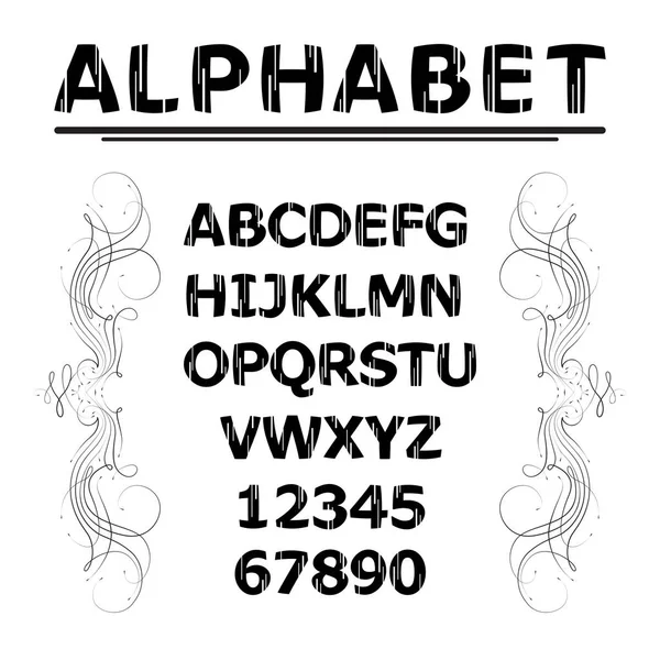 Alphabet avec lignes — Image vectorielle