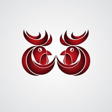 İki kırmızı horoz