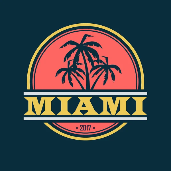 Miami 2017 label — Stock Vector