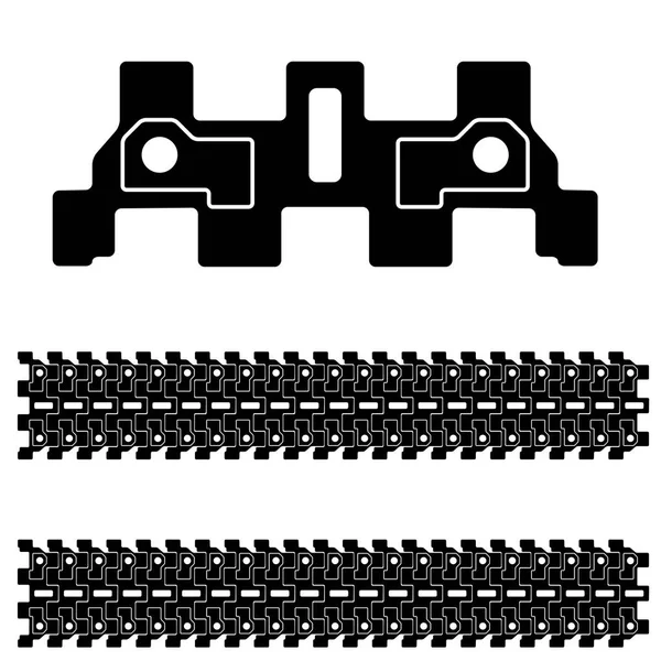 Pista de tanque negro — Vector de stock