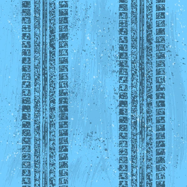 Pista de neumáticos grunge azul — Archivo Imágenes Vectoriales
