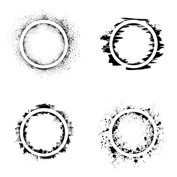 Cercle cadres grunge — Image vectorielle