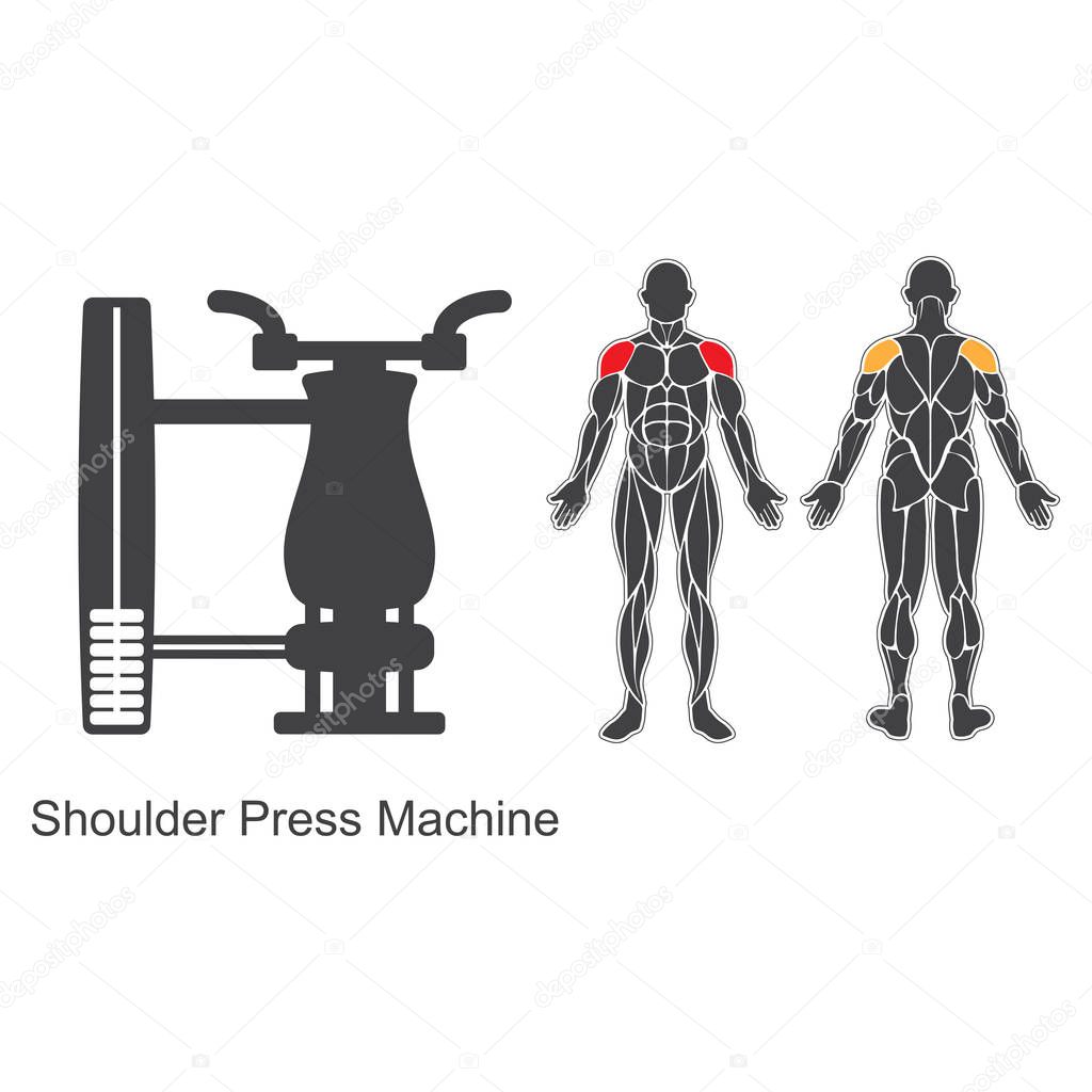 Gym shoulder press machine