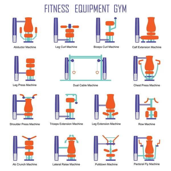 Fitness equipment color — Stock Vector