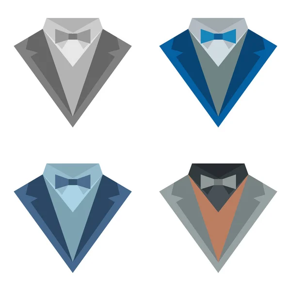 Four color suits — Stock Vector