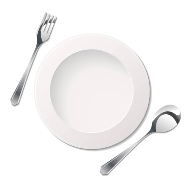 plaka ile çatal bıçak takımı