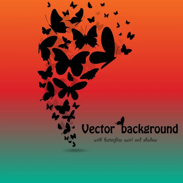 Butterflies background with text — Stock Vector