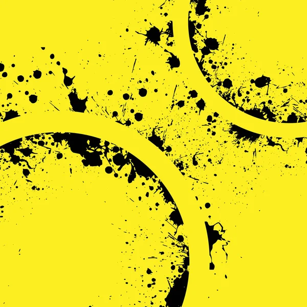 Cirkel gula grunge bakgrund — Stock vektor