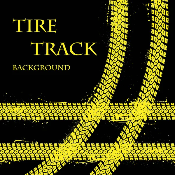 Tire tracks with text — Stock Vector