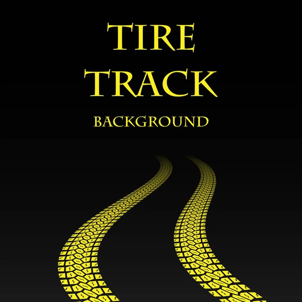 Trace jaune de pneu de chaîne — Image vectorielle