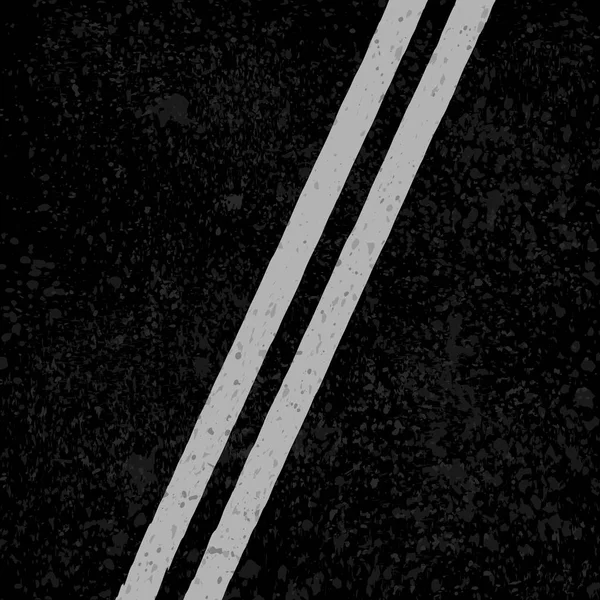 Route asphaltée avec lignes blanches — Image vectorielle