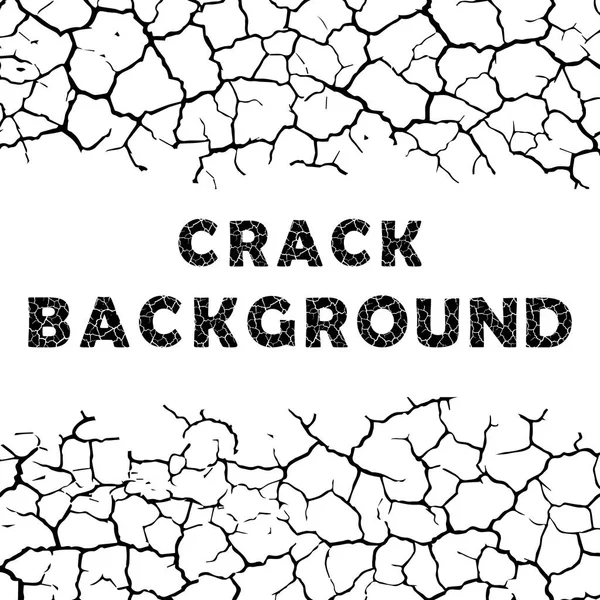 Cracks background with text — Stock Vector