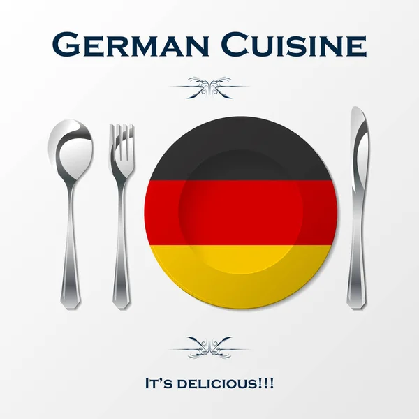 Couverts de cuisine allemande — Image vectorielle