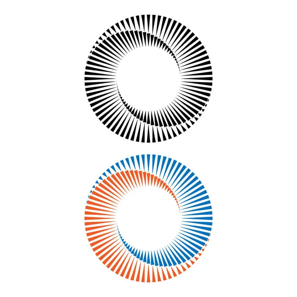 Zwei abstrakte Spiralen — Stockvektor