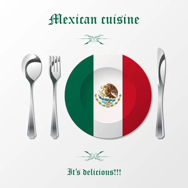 Sztućce Kuchnia Meksykańska — Wektor stockowy
